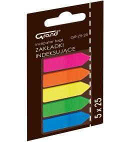 Zakładki indeksujące GRAND GR-Z5-25, strzałki 5 kol., 45 x 12 mm 150-1417 Grand