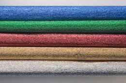 Bibuła marszczona 25x100cm, MIX metaliczny, 5 kol, 5 rolek, Happy Color HA 3640 2510-MIXMet Happy Color