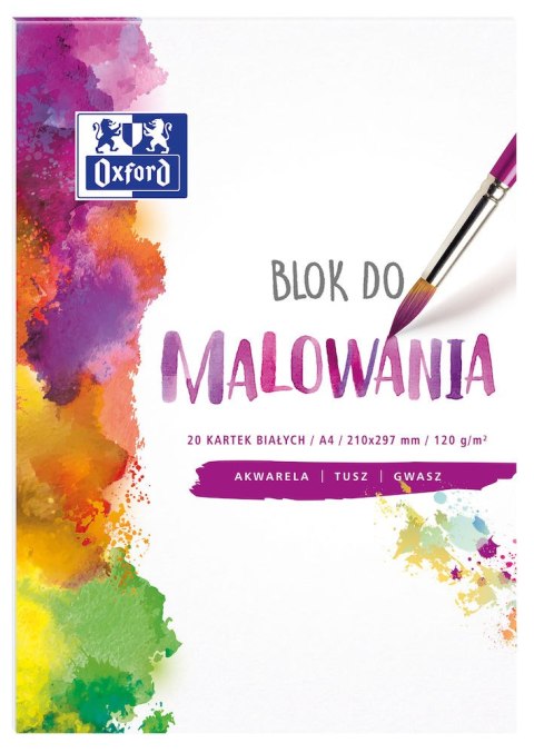 Blok do malowania OXFORD A4 20k 120G biały 400093194 Oxford