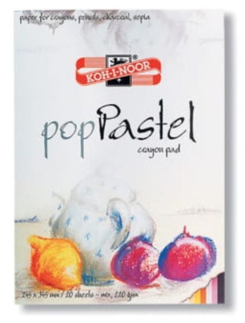 Blok do pasteli POPPASTEL 300x420mm 20ark 220g KOH-I-NOOR PA300M (5 KOLORÓW PASTELOWYCH PO 4 ARKUSZE) (X) Koh-i-noor