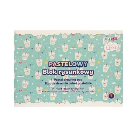 Blok rysunkowy A4 14k 100g pastelowy LENKA STRIGO SPA037 Strigo