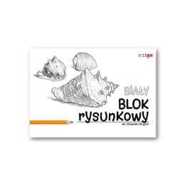 Blok rysunkowy A4 20k 90g biały SPA013 Strigo