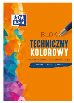 Blok techniczny OXFORD A3 10k 225G kolor 400093234 Oxford