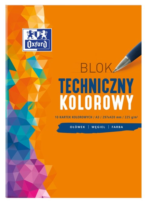 Blok techniczny OXFORD A3 10k 225G kolor 400093234 Oxford