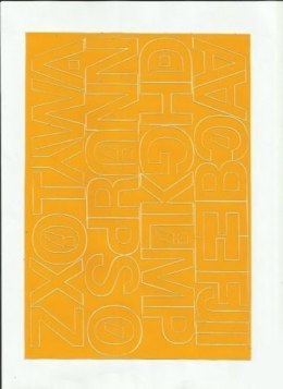 LITERY_ samop.12cm j.żółte ARTDRUK Artdruk