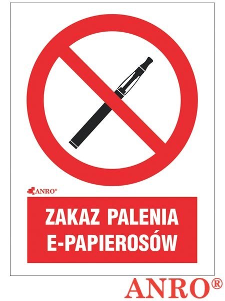 Naklejka ZAKAZ PALENIA E-PAPIEROSÓW 150X200 ZZ-12P6 Reis
