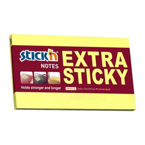 Notes sam.EXTRA STICKY 76X127 Żółty neon 90 kartek STICK_N 21674 StickN