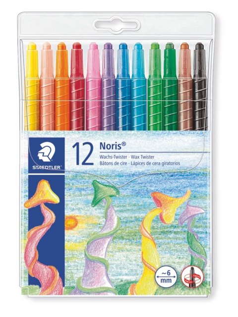 Twistery woskowe Noris Club, 12 kol. w etui, Staedtler S 221 NWP12 Staedtler