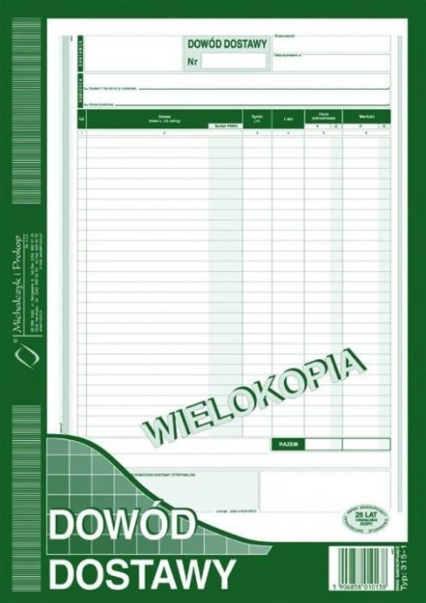 315-1 Dowód dostawy A4 MICHALCZYK I PROKOP Michalczyk i Prokop