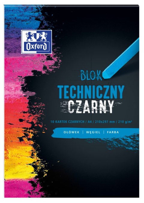 Blok techniczny OXFORD A4 10k 210G czarny 400093231 Oxford