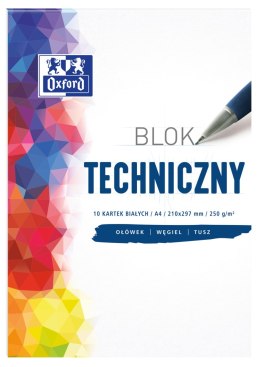 Blok techniczny OXFORD A4 10k 250G biały 400093199 Oxford
