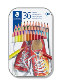Kredki sześciokątne, 36 kol., w metalowym opakowaniu, Staedtler S 175 M36 Staedtler