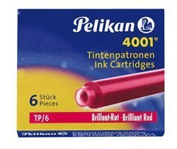 Naboje do piór, krótkie czerwone 301192 Pelikan Pelikan Naboje do piór, krótkie czerwone 301192 Pelikan Pelikan