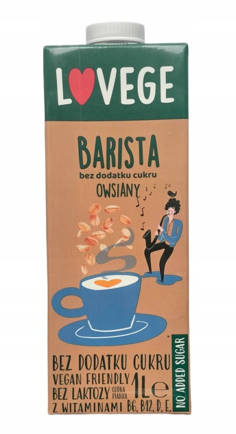 Napój roślinny SANTE OWSIANE 1L LOVEGE BARISTA Sante Napój roślinny SANTE OWSIANE 1L LOVEGE BARISTA Sante