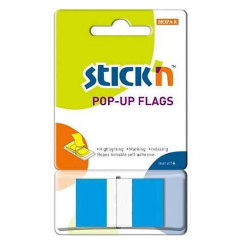 Zakładki indeksujące 45x25mm 50szt niebieski podajnik STICKN 26024 StickN