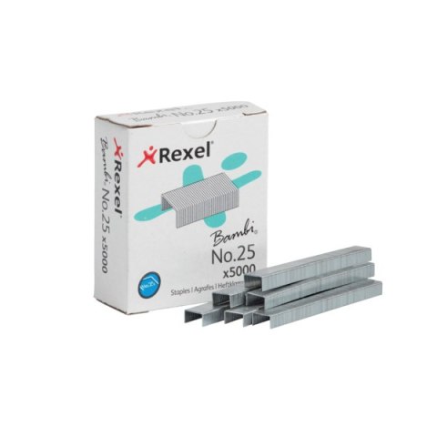 Zszywki Rexel No.25 opakowanie 5000 szt. 5025, do zszywacza Bambi Rexel Zszywki Rexel No.25 opakowanie 5000 szt. 5025, do zszywacza Bambi Rexel