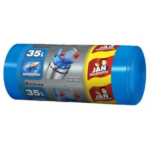 JAN NIEZBĘDNY Worki HD Easy-pack niebieskie wiązane 35l 30 szt. 32331 Jan Niezbędny JAN NIEZBĘDNY Worki HD Easy-pack niebieskie wiązane 35l 30 szt. 32331 Jan Niezbędny