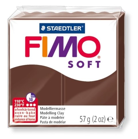 Kostka FIMO soft 57g, czekoladowy, masa termoutwardzalna, Staedtler S 8020-75 Staedtler Fimo