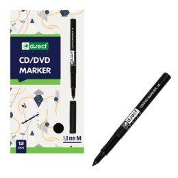 Marker do CD/DVD 1.0MM czarny 102071 D.RECT Leviatan D.Rect
