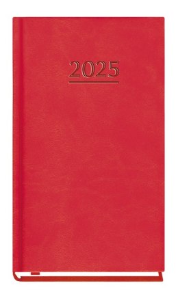Terminarz Kieszonkowy 90x165mm 2025 - czerwony Michalczyk i Prokop T-231V-C kalendarz 1 tydzień na 2 stronach Michalczyk i Prokop