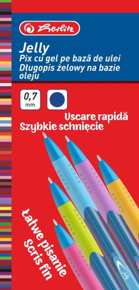 Długopis żelowy JELLY 0,7 mm niebieski 9476500 Herlitz Herlitz Długopis żelowy JELLY 0,7 mm niebieski 9476500 Herlitz Herlitz