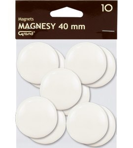 Magnes 40mm GRAND, biały, 10 szt 130-1699 Grand Magnes 40mm GRAND, biały, 10 szt 130-1699 Grand