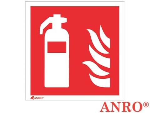 Naklejka/znak GAŚNICA 150x150mm Z-F001 FS nadruk fotoluminescencyjny ANPRO Reis